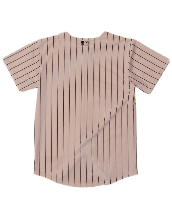 Chłopięca koszulka z grafiką Nike NBA na 10-11 lat, poliester w średnie białe paski