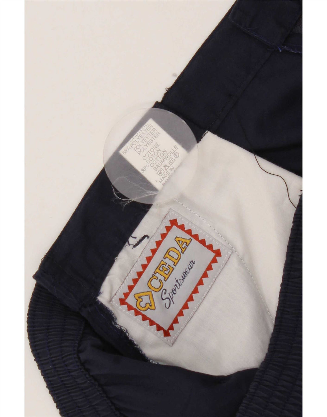 Męskie spodenki chino w stylu vintage W30 Średni granatowy poliester