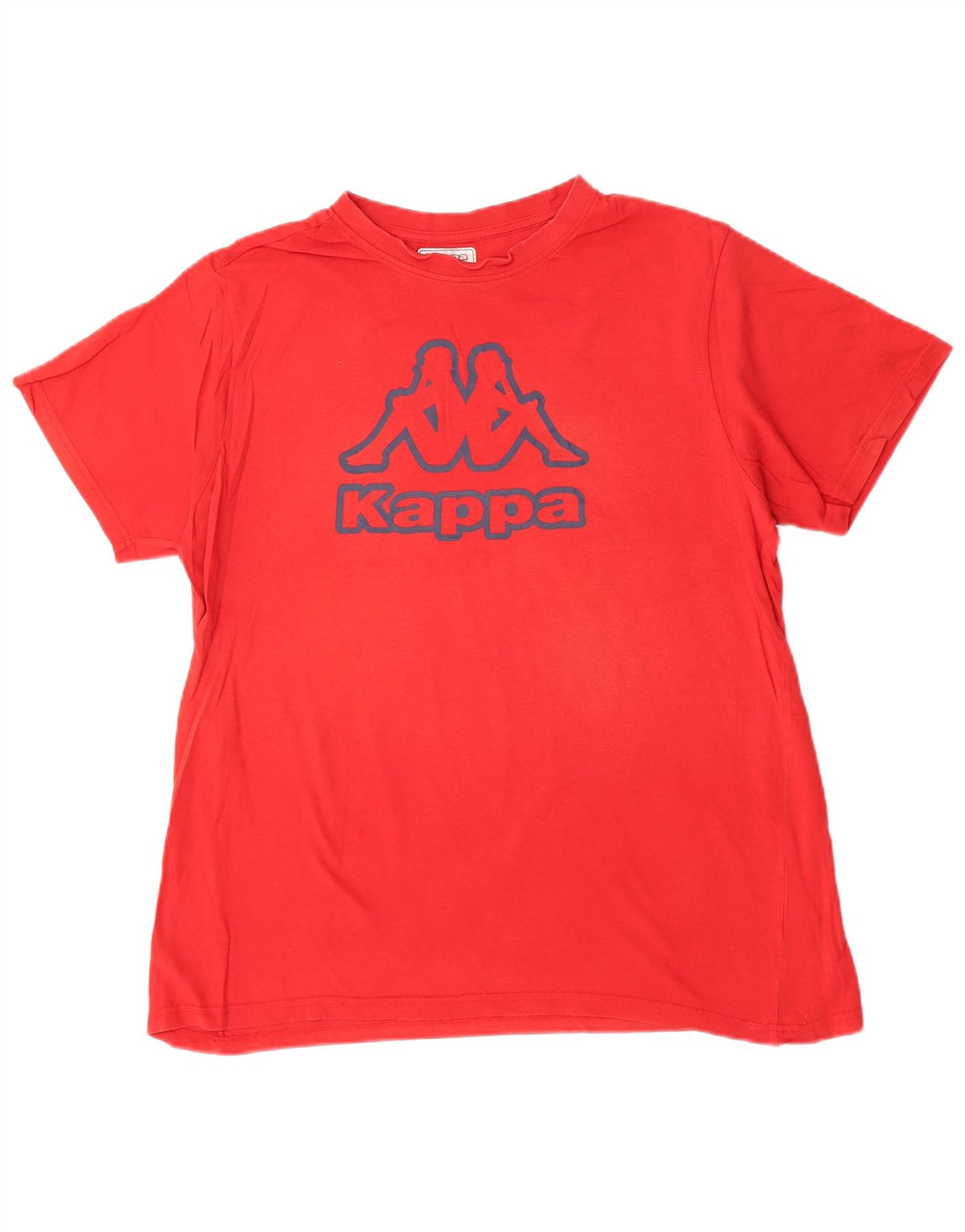 Męski T-shirt z grafiką Kappa, duży, czerwony, bawełniany