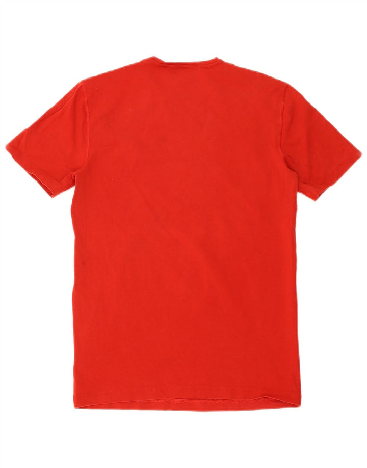 Męski T-shirt z grafiką Bikkembergs, mały, czerwony, bawełniany