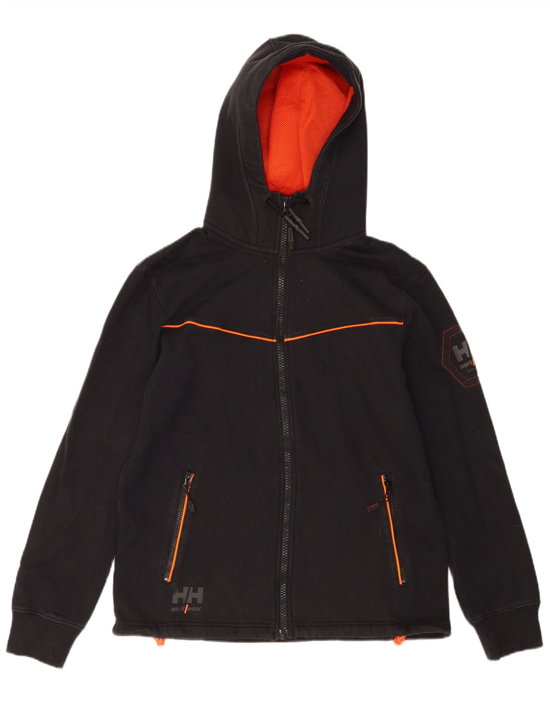 Męski sweter z kapturem i zamkiem błyskawicznym Helly Hansen, duży, czarny, bawełniany