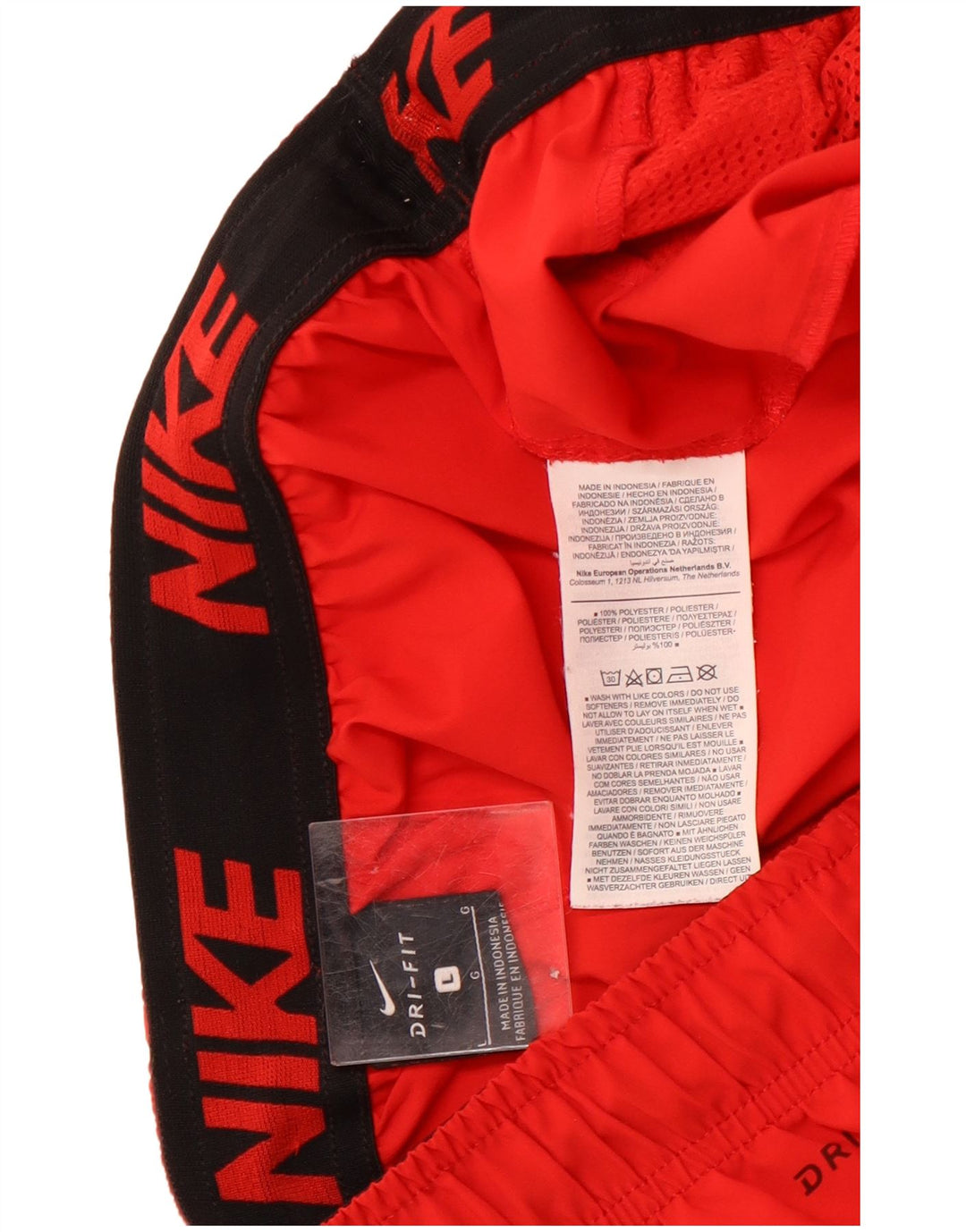 Męskie spodenki sportowe Nike, duże, czerwone, sportowe z poliestru