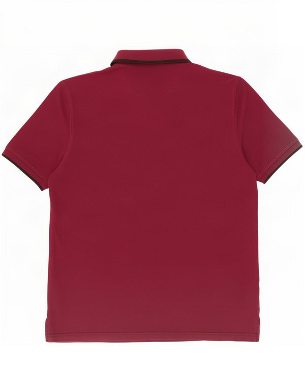 Męska koszulka polo Massimo Dutti 2XL, bordowa, bawełniana
