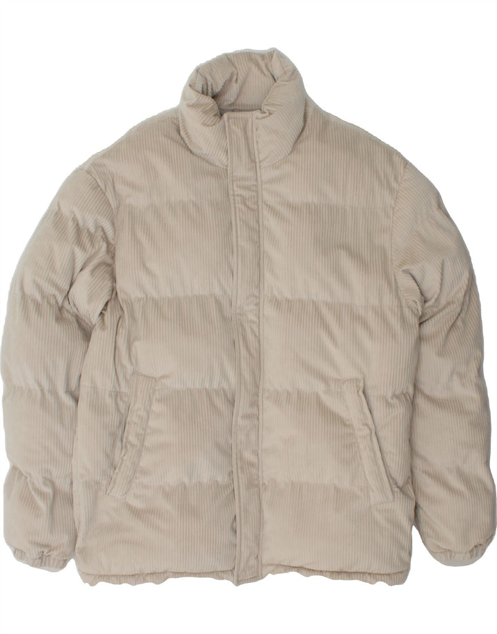 ZARA Mens Corduroy Padded Jacket UK 36 Small Grey Polyester Vintage Zara and Second-Hand Zara from Messina Hembry 