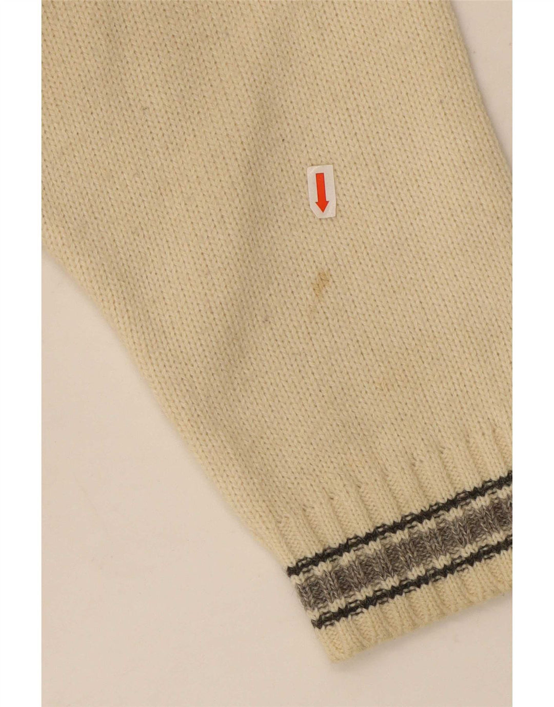 Męski sweter z okrągłym dekoltem Tobia System, średnio beżowy, geometryczny