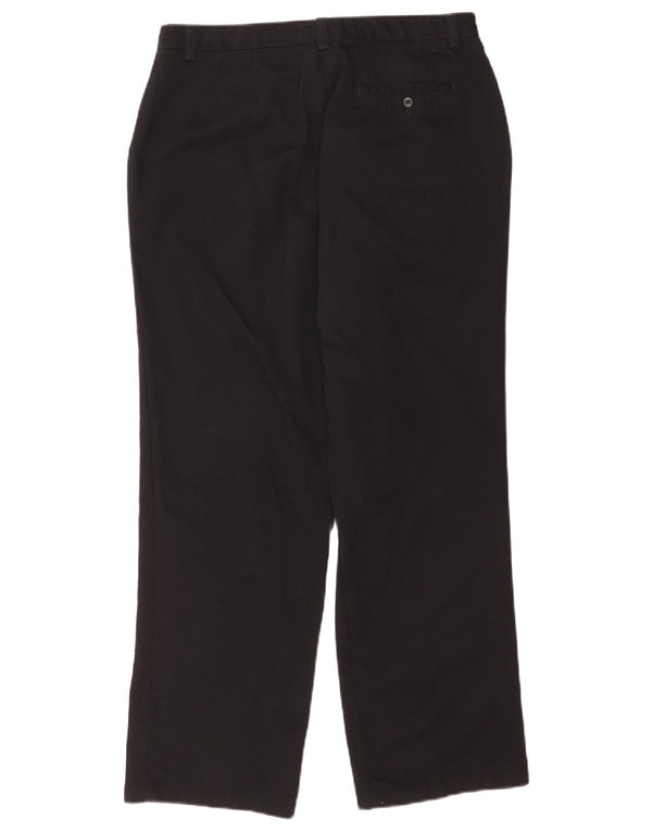 Damskie proste spodnie Chino Eddie Bauer US 12 Large W31 L28 Czarna bawełna