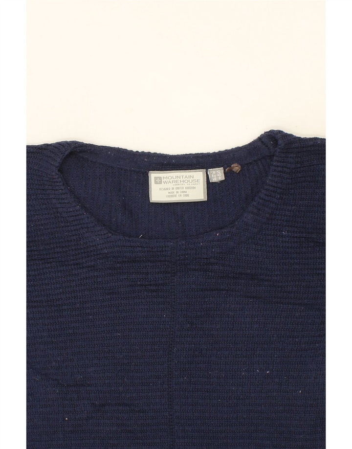 MOUNTAIN WAREHOUSE Womens Boat Neck Jumper Sweater UK 12 Medium Navy Blue Vintage Mountain Warehouse and Second-Hand Mountain Warehouse from Messina Hembry 