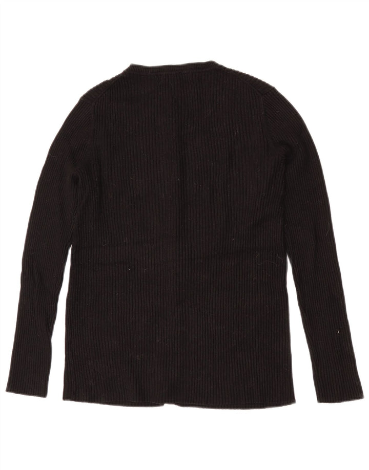 Sweter damski John Lewis, kardigan UK 14, średnia czarna wiskoza