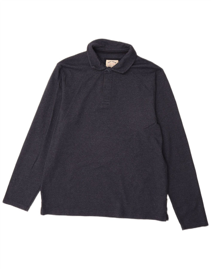 Męska koszulka polo Fat Face z długim rękawem XL, granatowa, bawełniana
