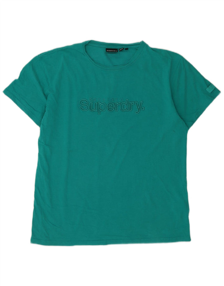 Męski T-shirt Superdry z grafiką, mały, zielony, bawełniany