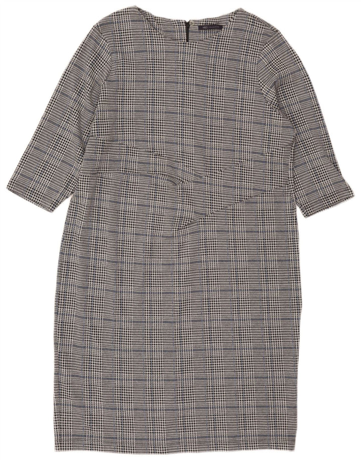 Marks & Spencer Damska sukienka z rękawem 3/4, UK 22 3XL, szara krata