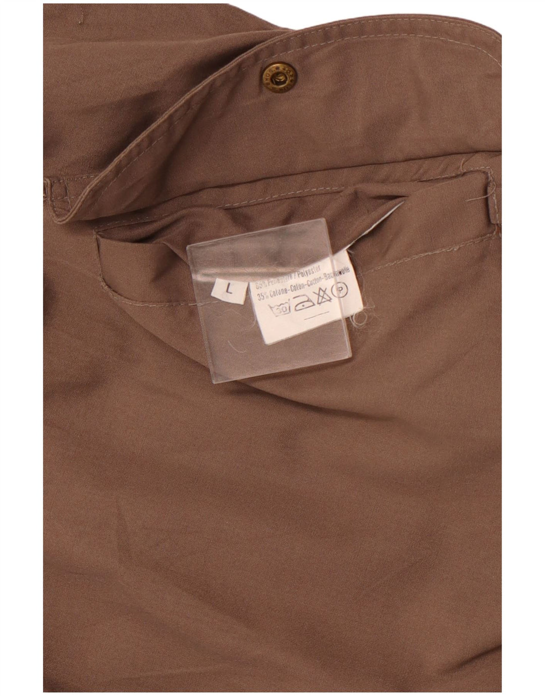 Męska dwustronna kurtka VINTAGE UK 40, duża, brązowa, poliester w kratę