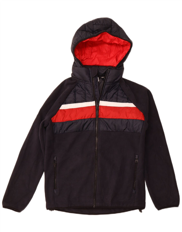 Męska kurtka bomber z kapturem SUPERDRY UK 38, średni granat, blok kolorów