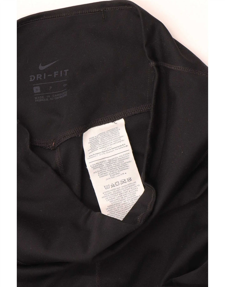 Damskie legginsy Nike Dri Fit UK 10, małe, czarne, poliestrowe