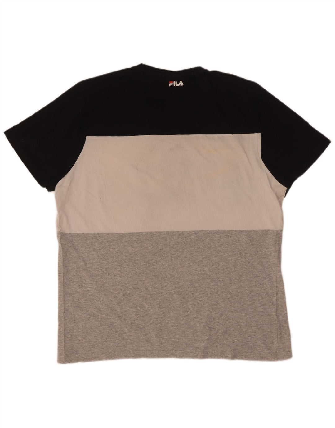 Męski T-shirt z grafiką Fila, duży, wielokolorowy blok kolorów
