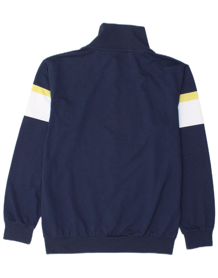 Męska kurtka dresowa Kappa, średnia, granatowa, poliester z blokami kolorów