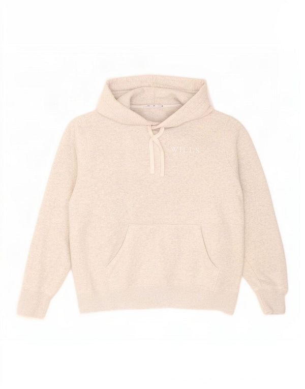 Damski sweter oversize z kapturem Jack Wills UK 10, mały, szary, nakrapiany, bawełniany