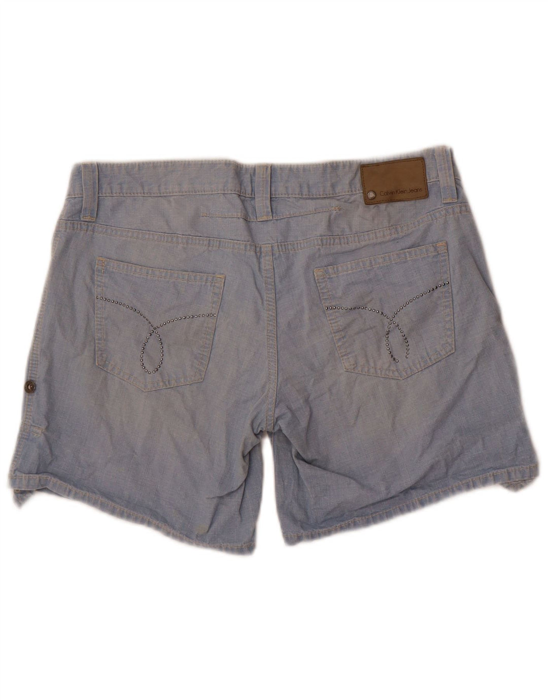 Damskie spodenki jeansowe Calvin Klein W31 Średni niebieski, bawełniany
