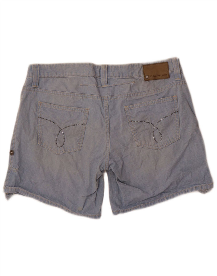 Damskie spodenki jeansowe Calvin Klein W31 Średni niebieski, bawełniany