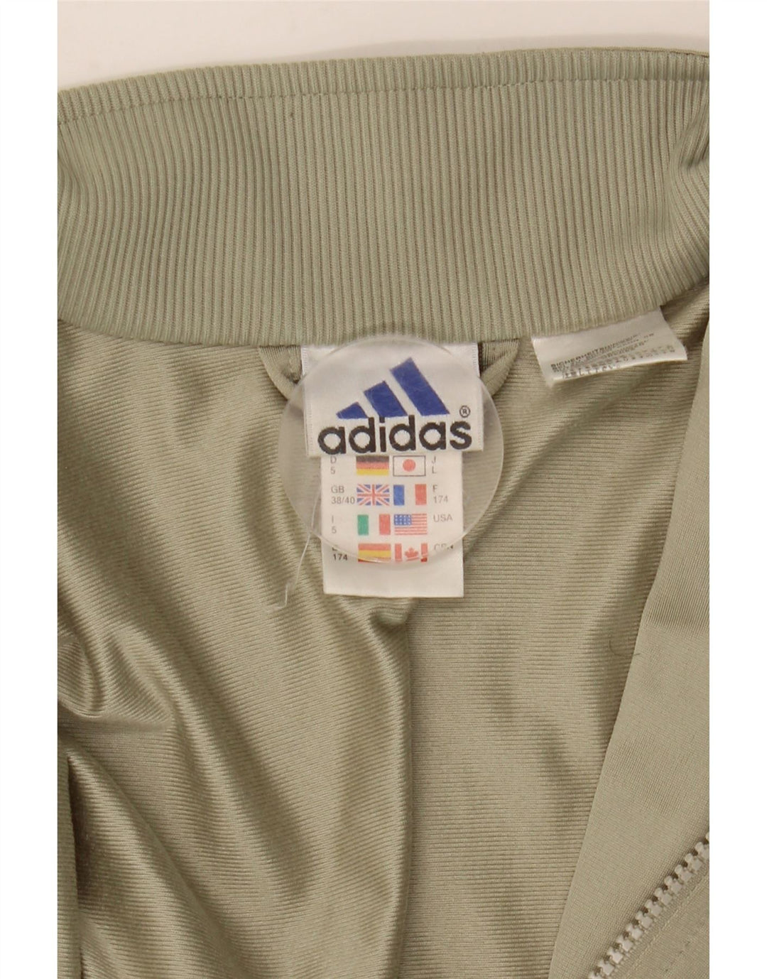 Męska kurtka dresowa Adidas UK 38/40 Medium Khaki Poliester