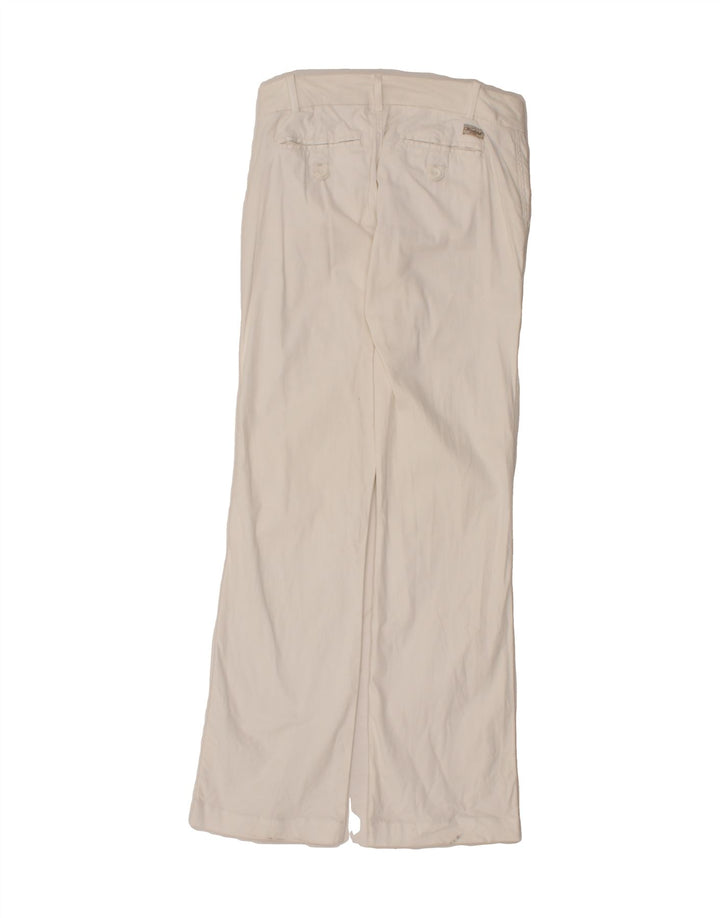 WOOLRICH Womens Bootcut Casual Trousers W27 L32 White Cotton Classic Vintage Woolrich and Second-Hand Woolrich from Messina Hembry 