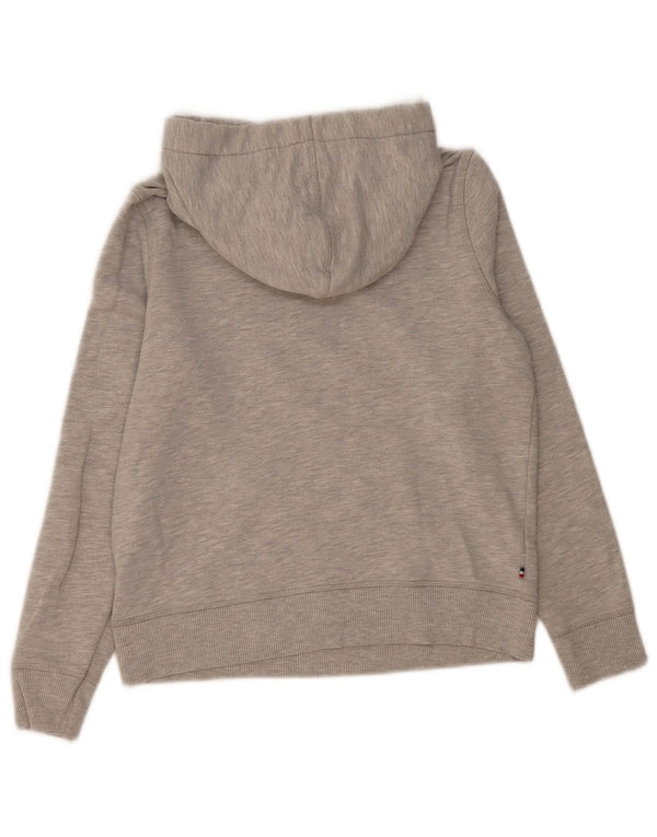 Damski sweter z kapturem i grafiką Tommy Hilfiger UK 10 Small, szary, bawełniany