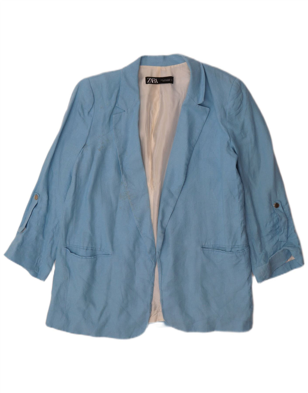 Kurtka damska Zara Open Blazer UK 18 XL niebieska