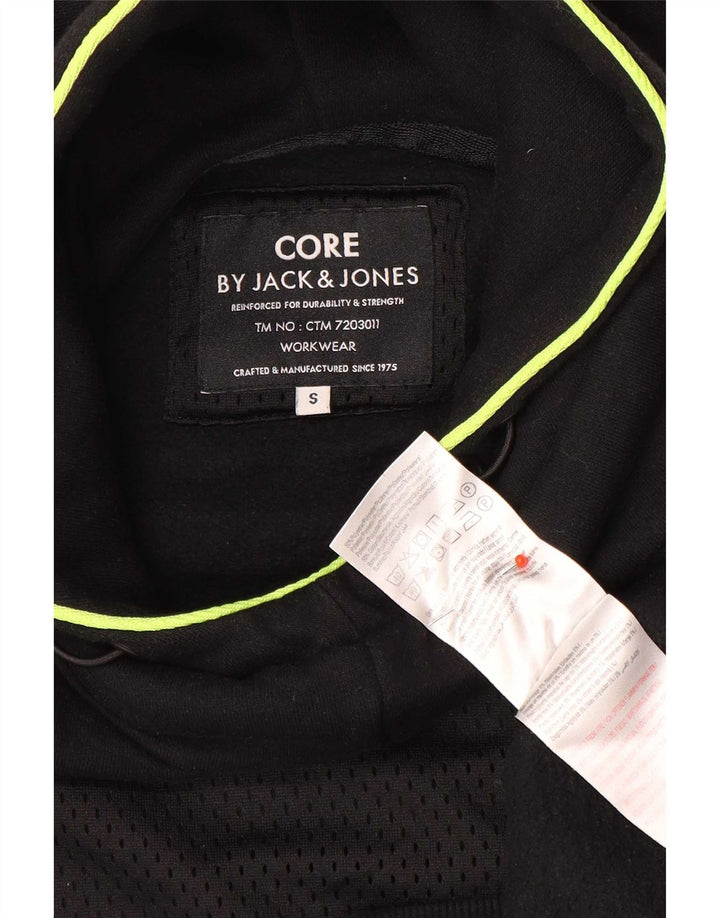 Męski sweter z kapturem Jack & Jones, mały, czarny, bawełniany