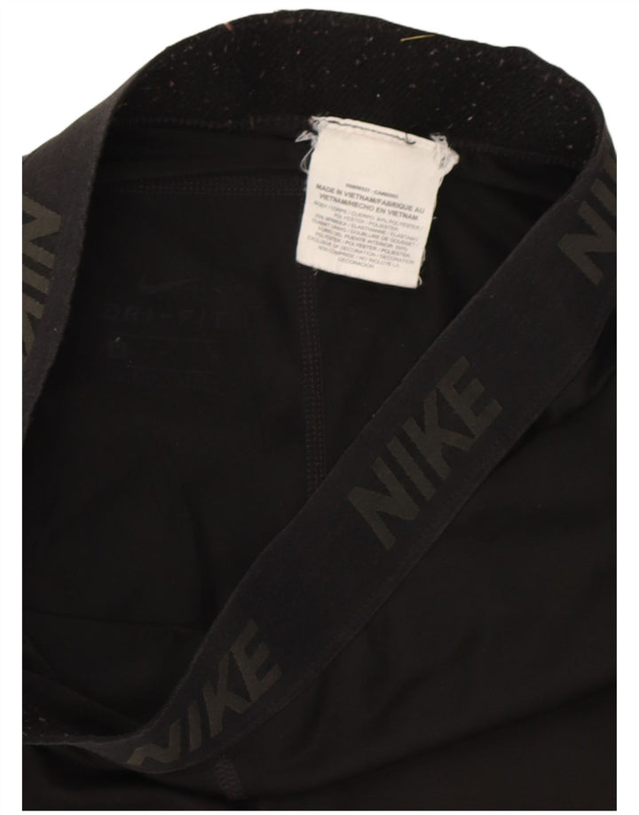 Damskie legginsy Nike Graphic Capri UK 12, średni czarny poliester