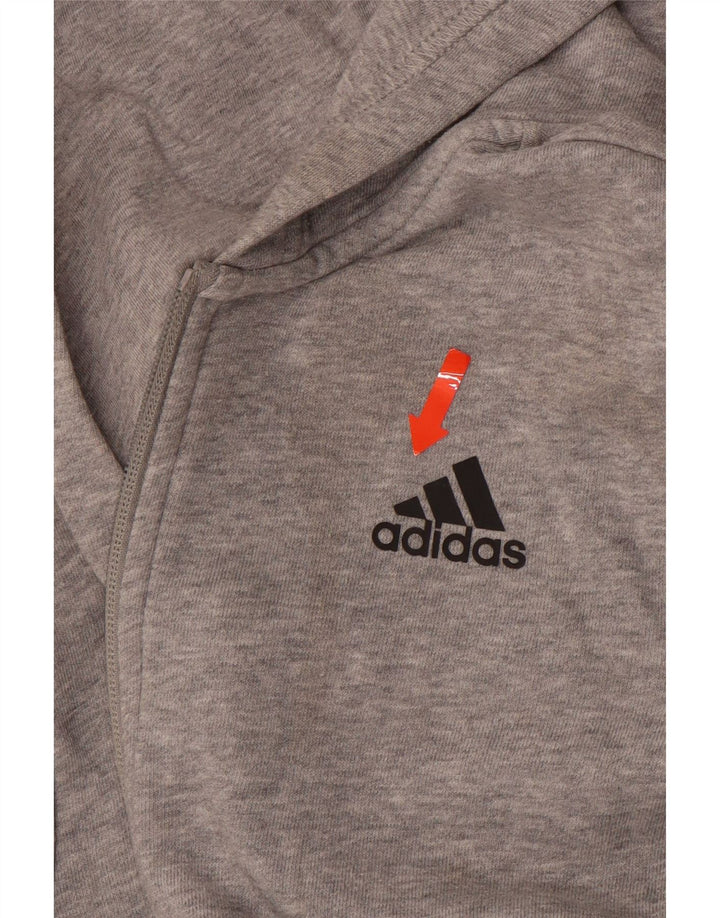 Chłopięcy sweter ADIDAS z kapturem i zamkiem, 11-12 lat, szary