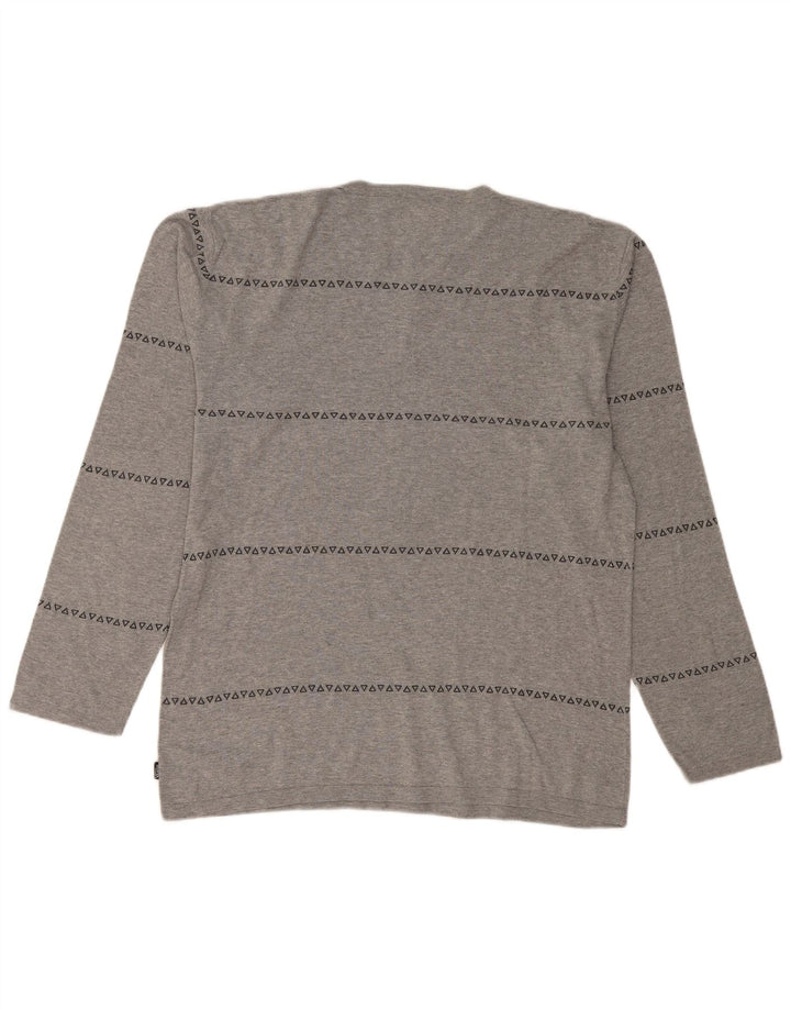 Męski top VANS z długim rękawem XL, szary, geometryczny