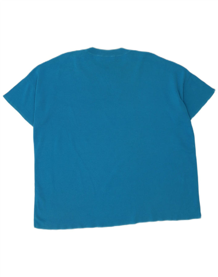Cos Męski T-shirt Top Średni Niebieski Bawełniany