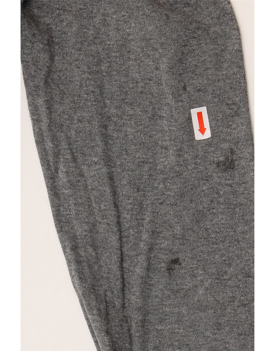 BENETTON Womens Graphic Top Long Sleeve UK 14 Large Grey Cotton