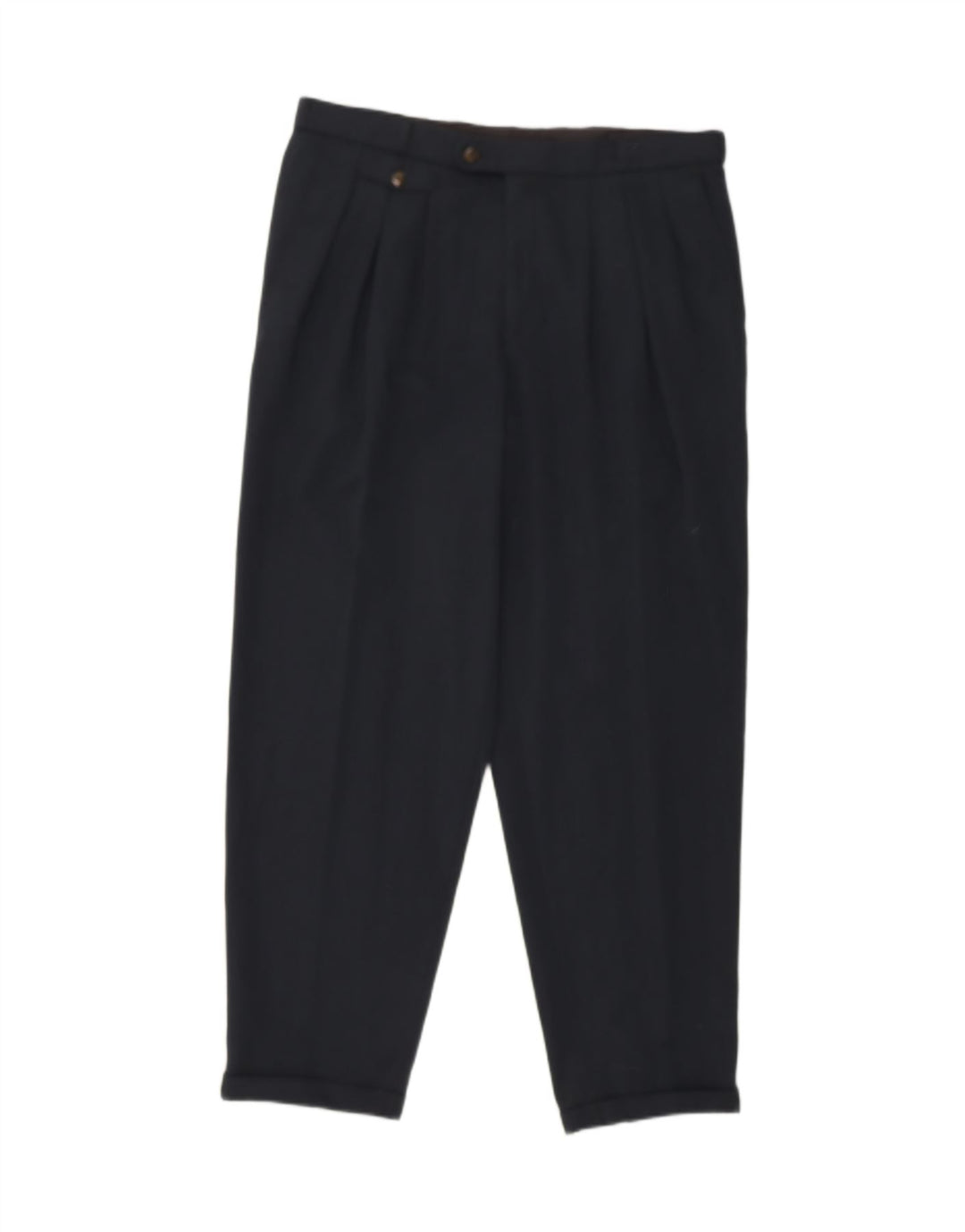 C & A Mens Pegged Suit Trousers W35 L30 Navy Blue Polyester Vintage C & A and Second-Hand C & A from Messina Hembry 