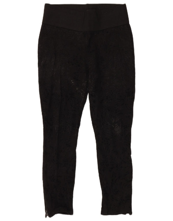 Damskie spodnie obcisłe Zara w abstrakcyjny wzór XL W32 L30 Czarny nadruk zwierzęcy