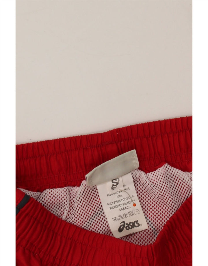 ASICS Boys Graphic Sport Shorts 9-10 Years Small Red Polyester Vintage Asics and Second-Hand Asics from Messina Hembry 