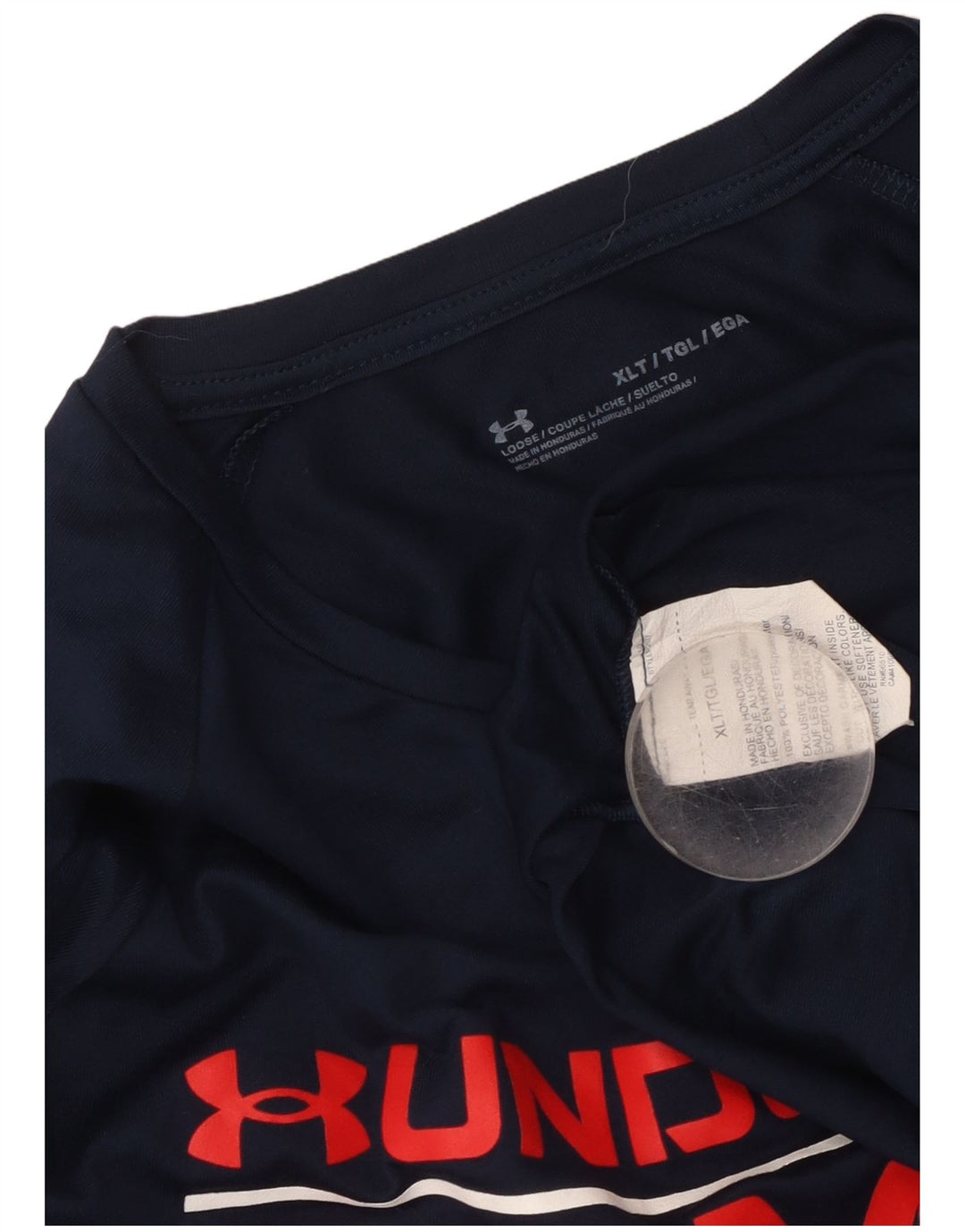 UNDER ARMOUR Męski T-shirt z grafiką, wysoki, XL, granatowy, poliester