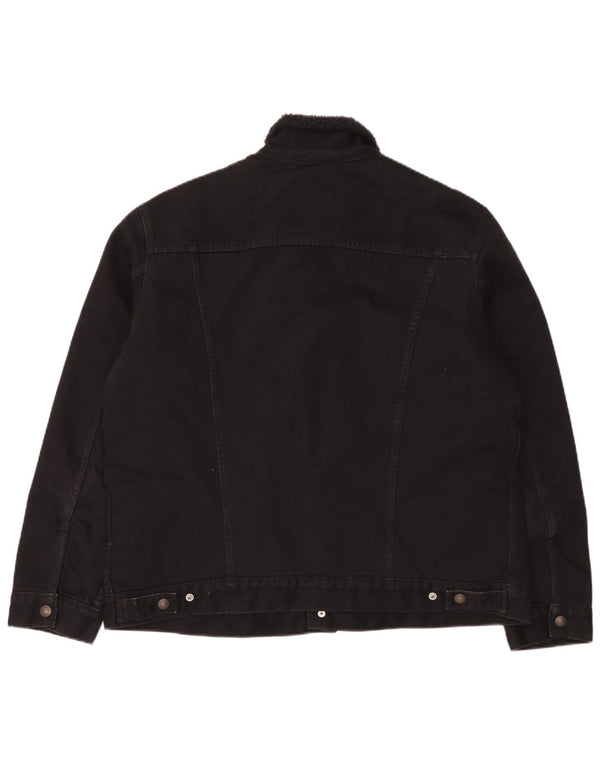 Męska kurtka dżinsowa Levi's UK 42 XL, czarna bawełna
