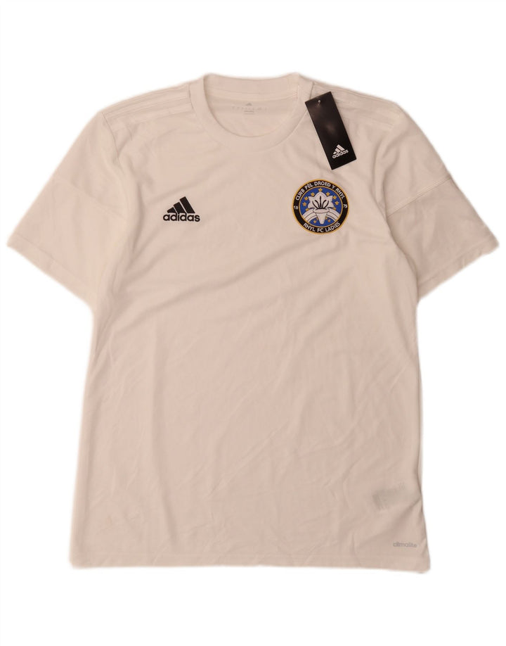 Adidas Męski T-shirt Climalite Top Średni Biały Poliester