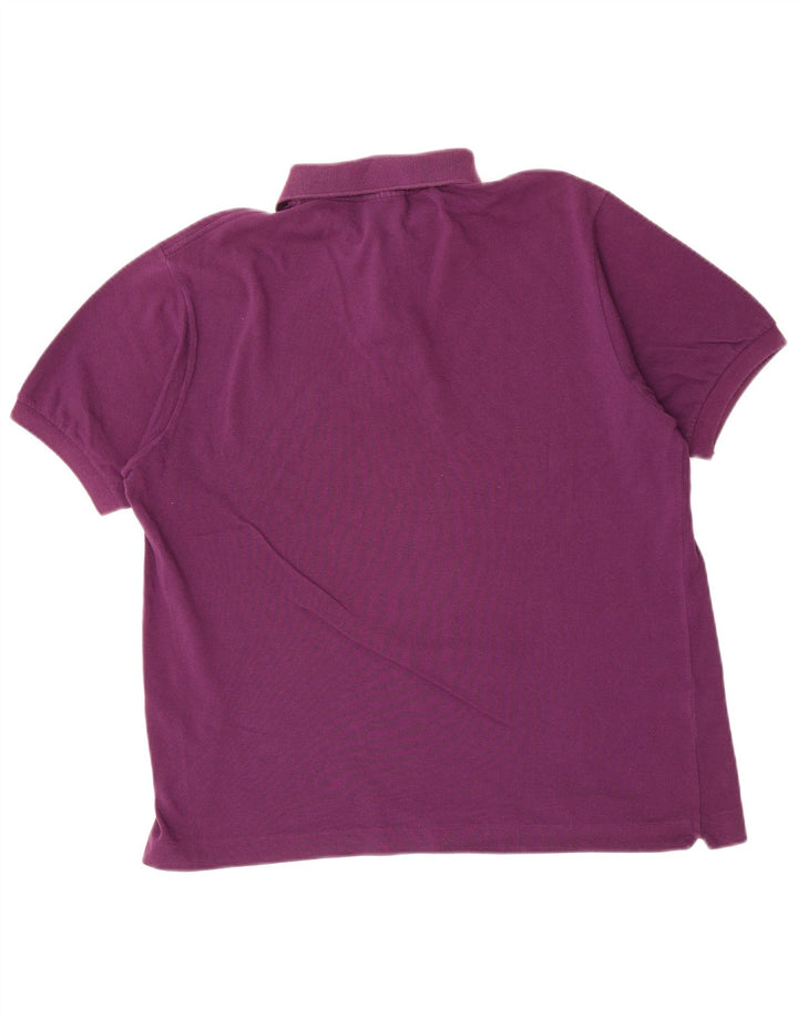 LACOSTE Mens Polo Shirt Size 5 Large Maroon Cotton