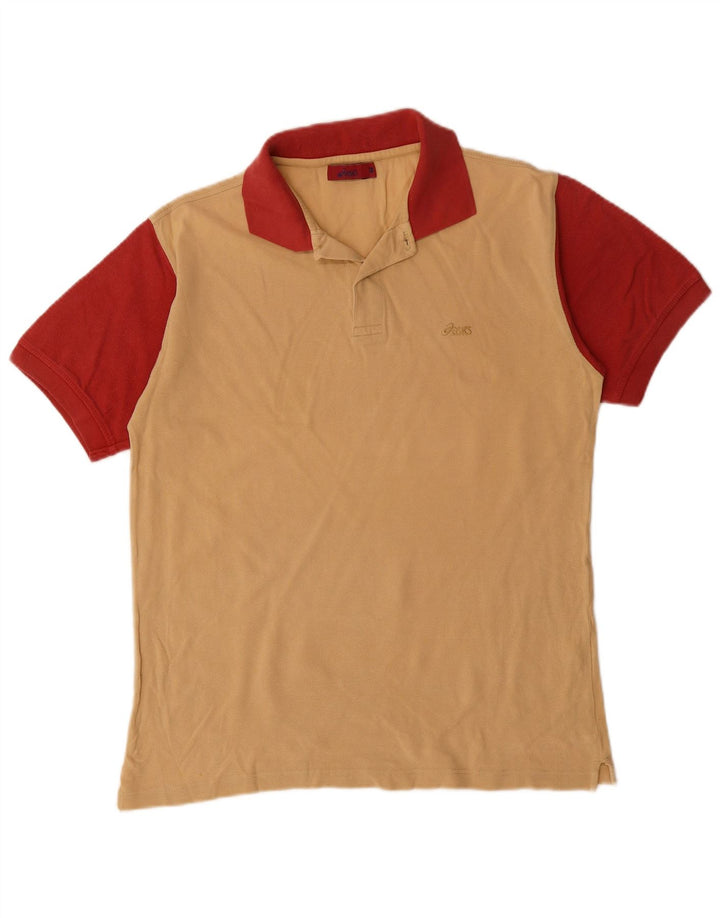 Męska koszulka polo do rugby ASICS, bawełniana, w kolorze średniego beżu