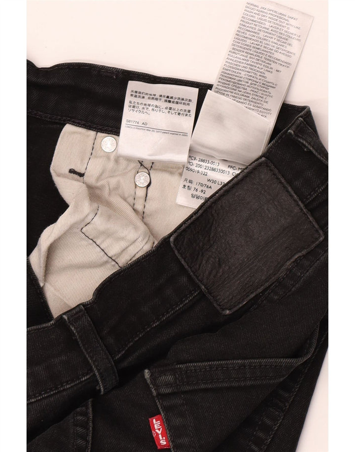 Męskie jeansy Levi's Skinny W30 L32 Czarna bawełna