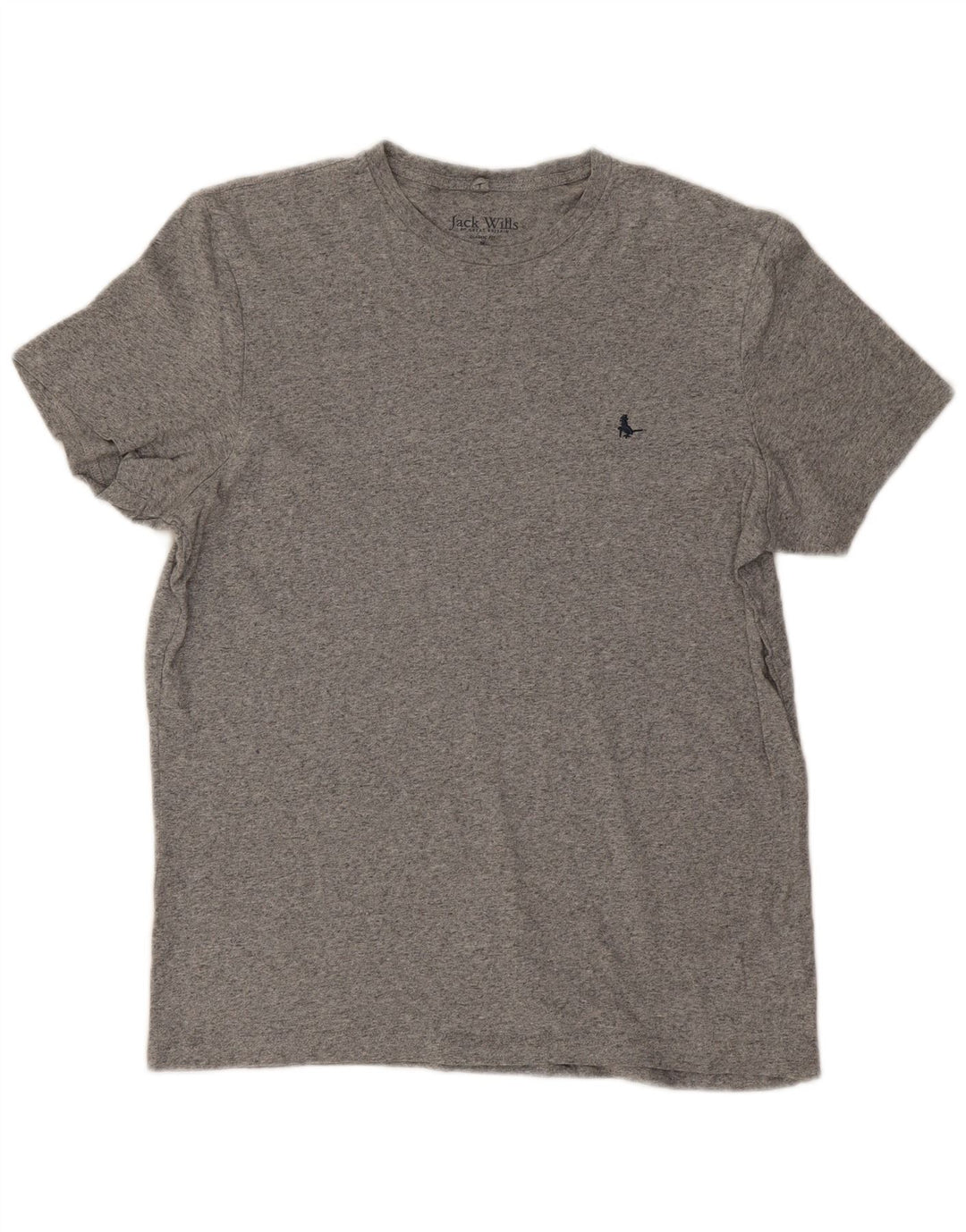 T-shirt męski Jack Wills o klasycznym kroju, średnioszary, bawełniany