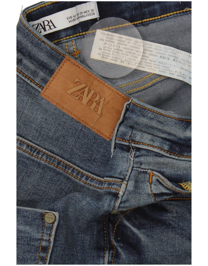 Krótkie jeansy damskie Zara EU 40 Medium W30 L24 Niebieskie bawełniane