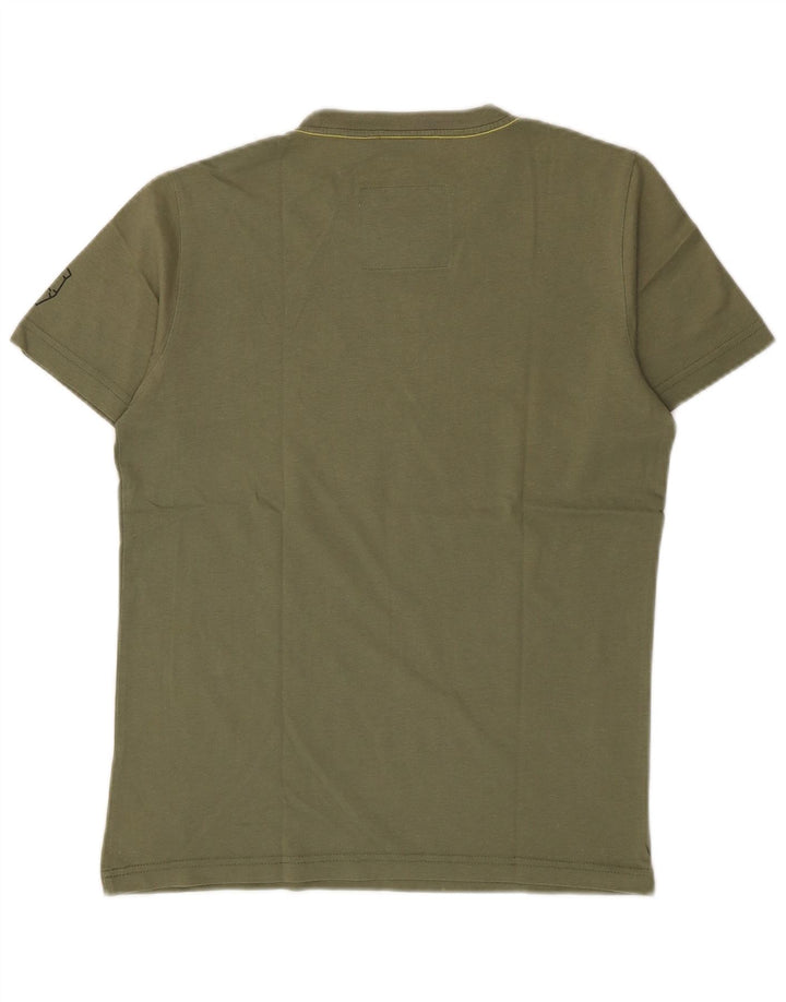 Męska koszulka z grafiką G-Star, średnia bawełna khaki