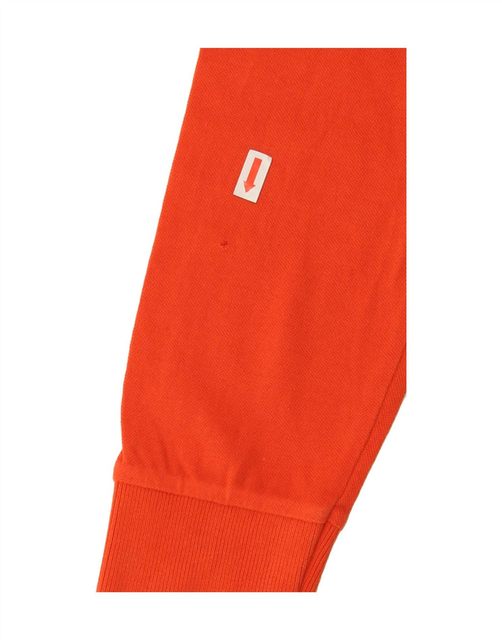 KAPPA Mens Long Sleeve Polo Shirt Medium Orange Cotton Vintage Kappa and Second-Hand Kappa from Messina Hembry 