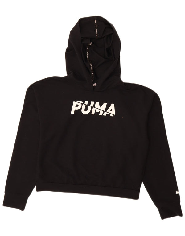 Damski sweter Puma z grafiką, oversize, UK 10, mały, czarny poliester