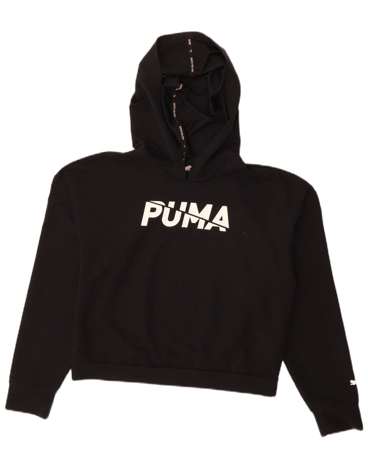 Damski sweter Puma z grafiką, oversize, UK 10, mały, czarny poliester