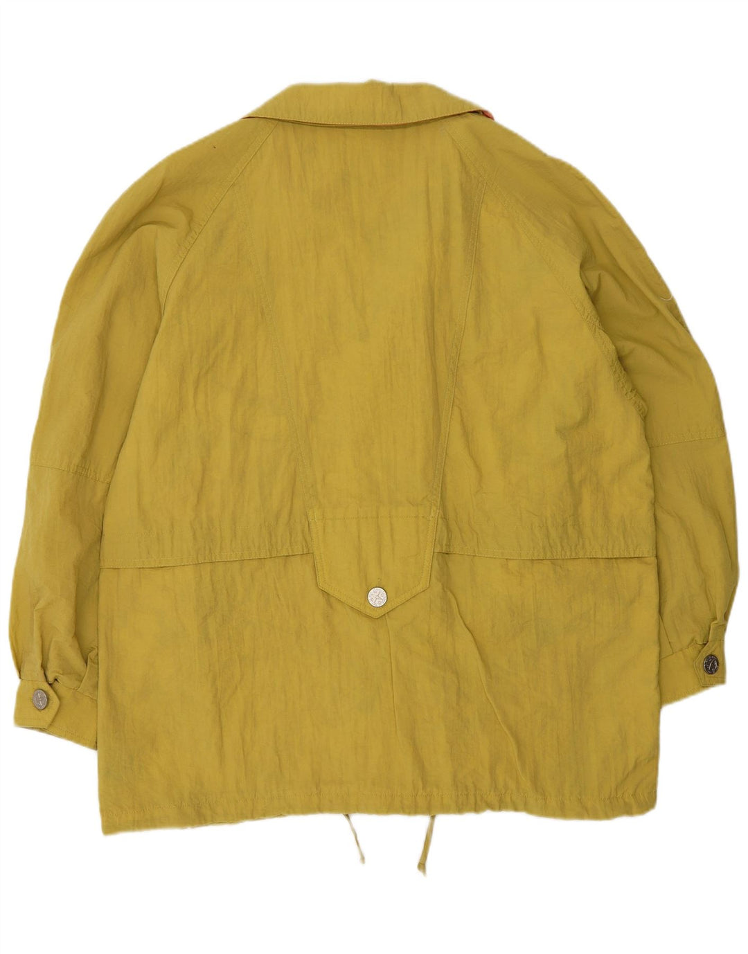 Vintage damska kurtka wiatrówka oversize EU 42, duża, żółta, poliamidowa