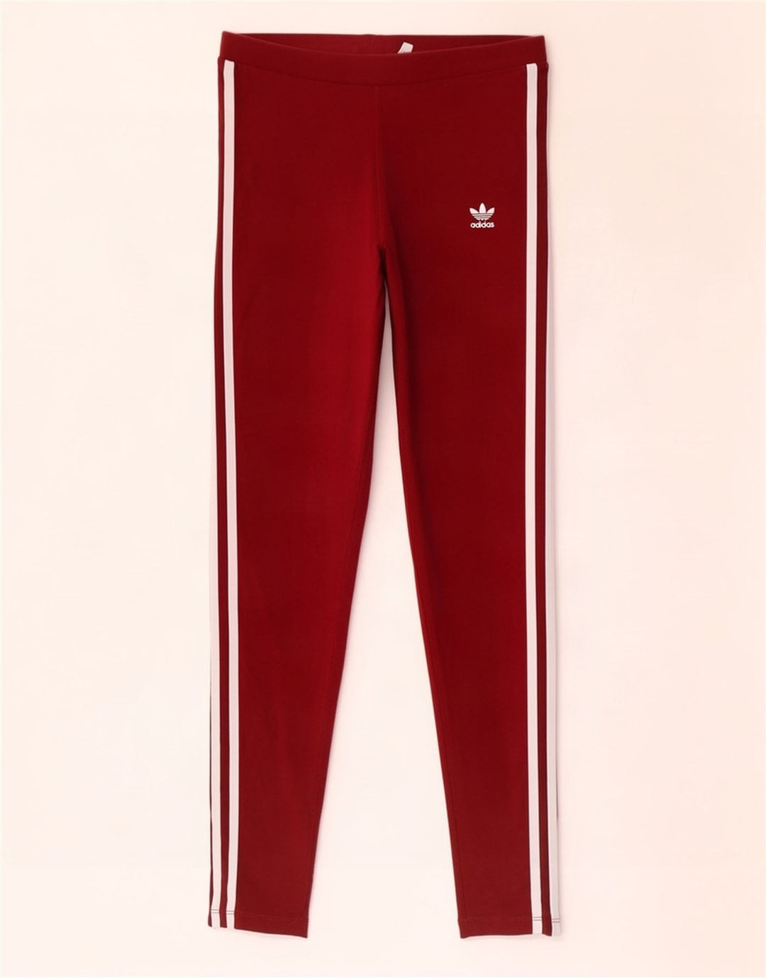 Legginsy Damskie Adidas UK 10 Małe Bordowe Bawełniane